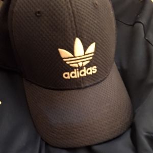 Retro blue and white Adidas hat and shirt